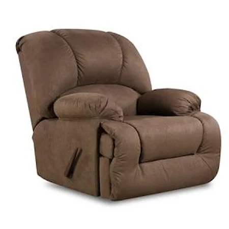 Chaise Rocker Recliner with Padded Arms